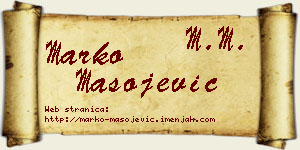 Marko Mašojević vizit kartica